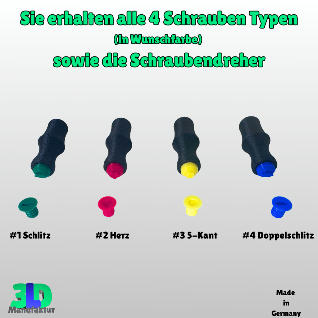 400 Schrauben Geschenkbox - 4 Schrauben / Bits - Fertig zum Befüllen, Unterhaltung beim Auseinanderschrauben, Kreatives Handwerker Geschenk