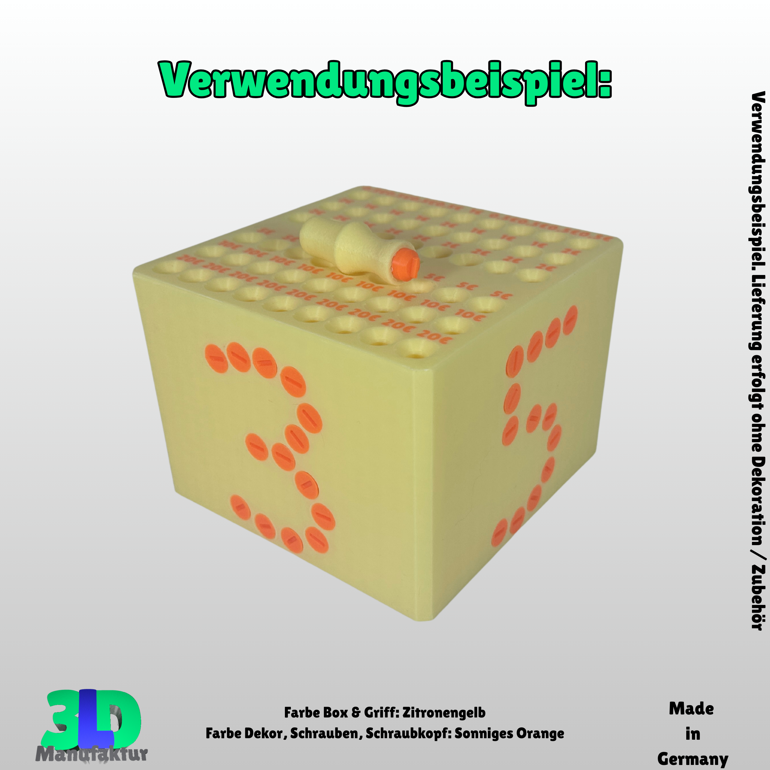 Personalisierte Spardose 350€ Sparziel - PLA Sparschwein - Geschenkidee für Erwachsene - Sparbox für Urlaub, Hochzeit, Auto oder Haus