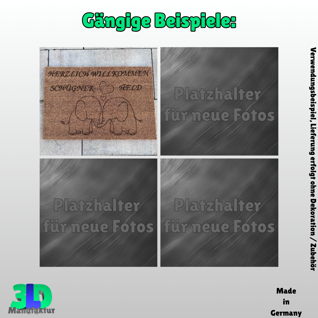 Personalisierte Kokos-Fußmatte mit Familiennamen, oder frei Wählbaren Sprüchen.