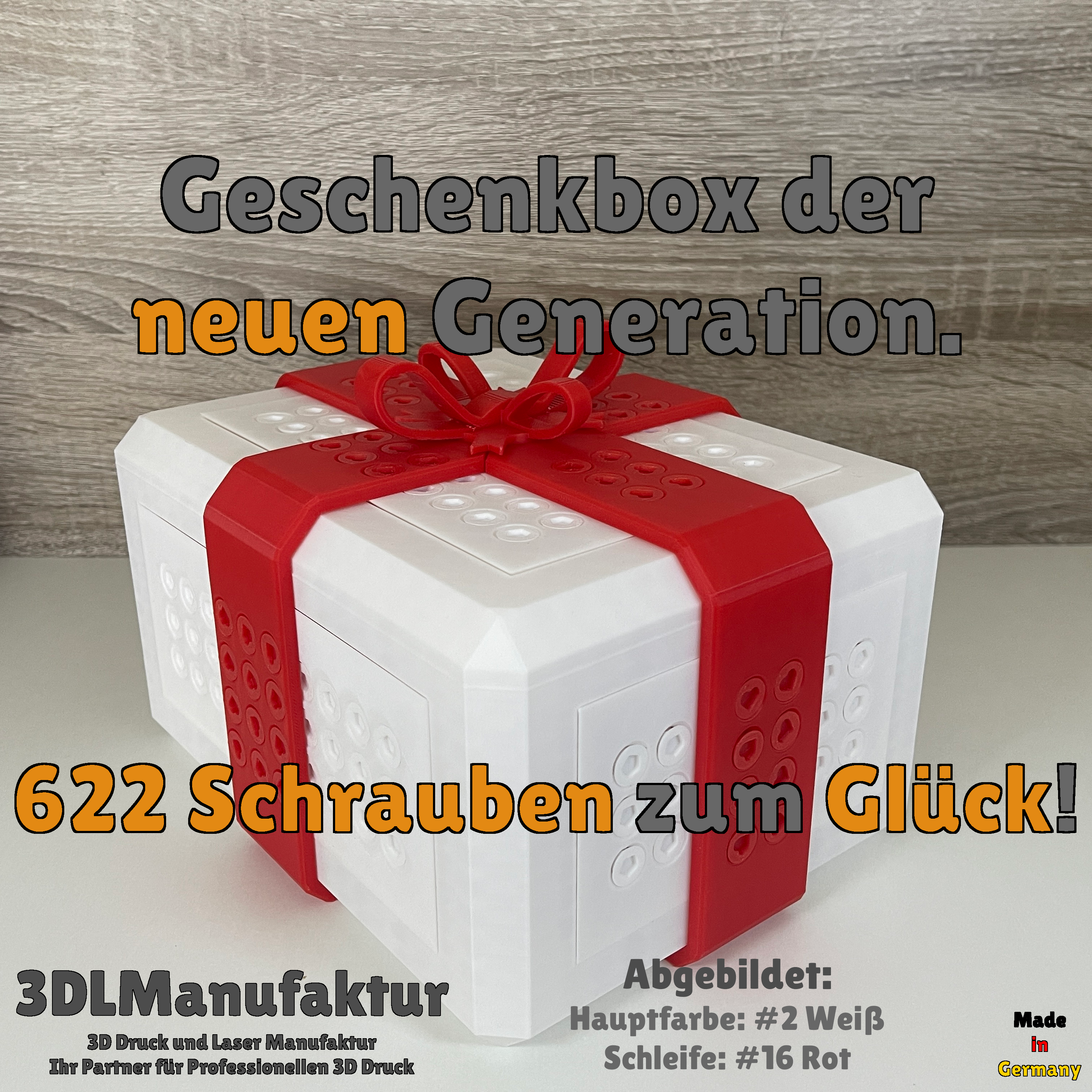 Lästige Geschenkbox mit 622 Schrauben und 2 Schraubendrehern | Arschlochbox | Geschenkidee | Ärgern | Nervige Verpackung