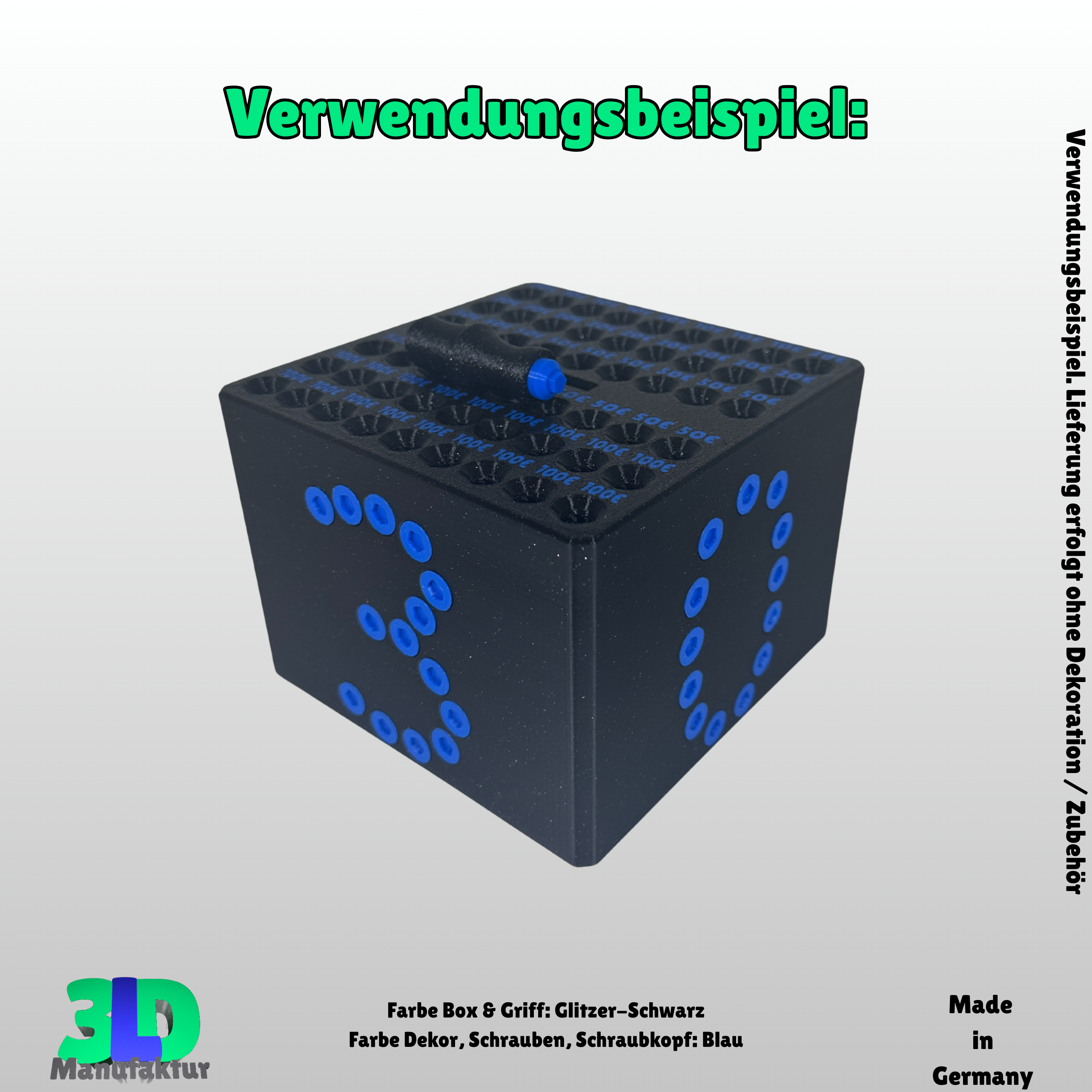 Personalisierte Spardose 3000€ Sparziel- PLA Sparschwein - Geschenkidee für Erwachsene - Sparbox für Urlaub, Hochzeit, Auto oder Haus