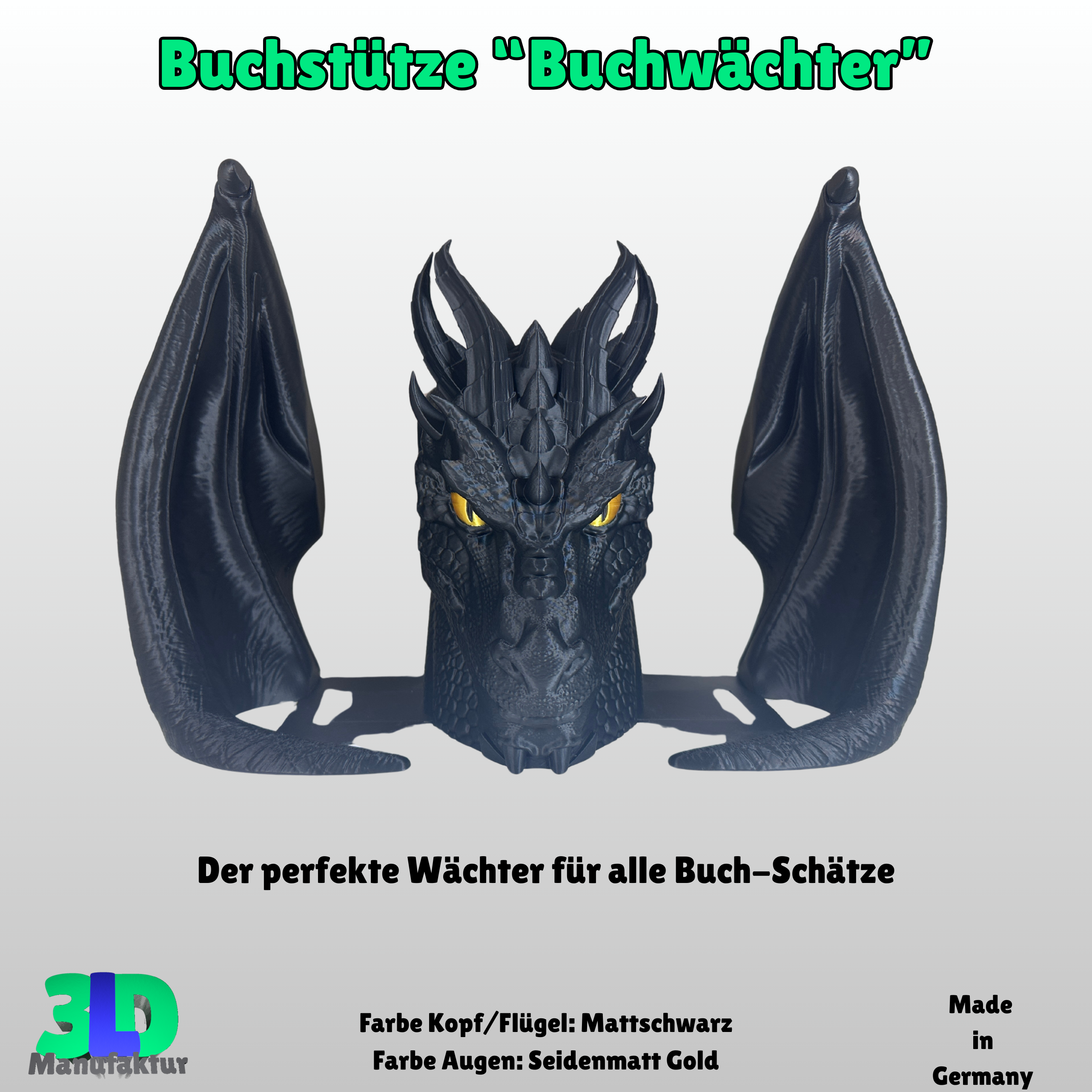 Ab 19,95 Euro | Buchstütze Drache Buchwächter - Geschenkidee für: Empyrean Series Fourth Wing Iron Flame Onyx Storm