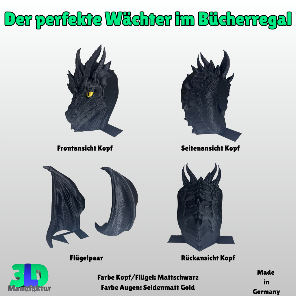 Ab 19,95 Euro | Buchstütze Drache Buchwächter - Geschenkidee für: Empyrean Series Fourth Wing Iron Flame Onyx Storm