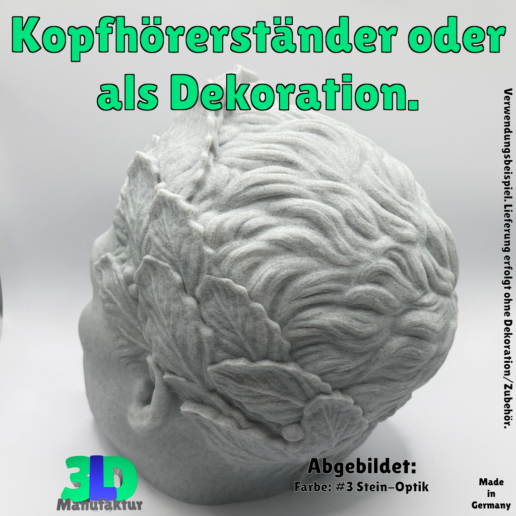 Julius Cäsar Kopfhörerständer – Römische Büste Design Headphone Stand | Schreibtisch Deko Geschenk Idee