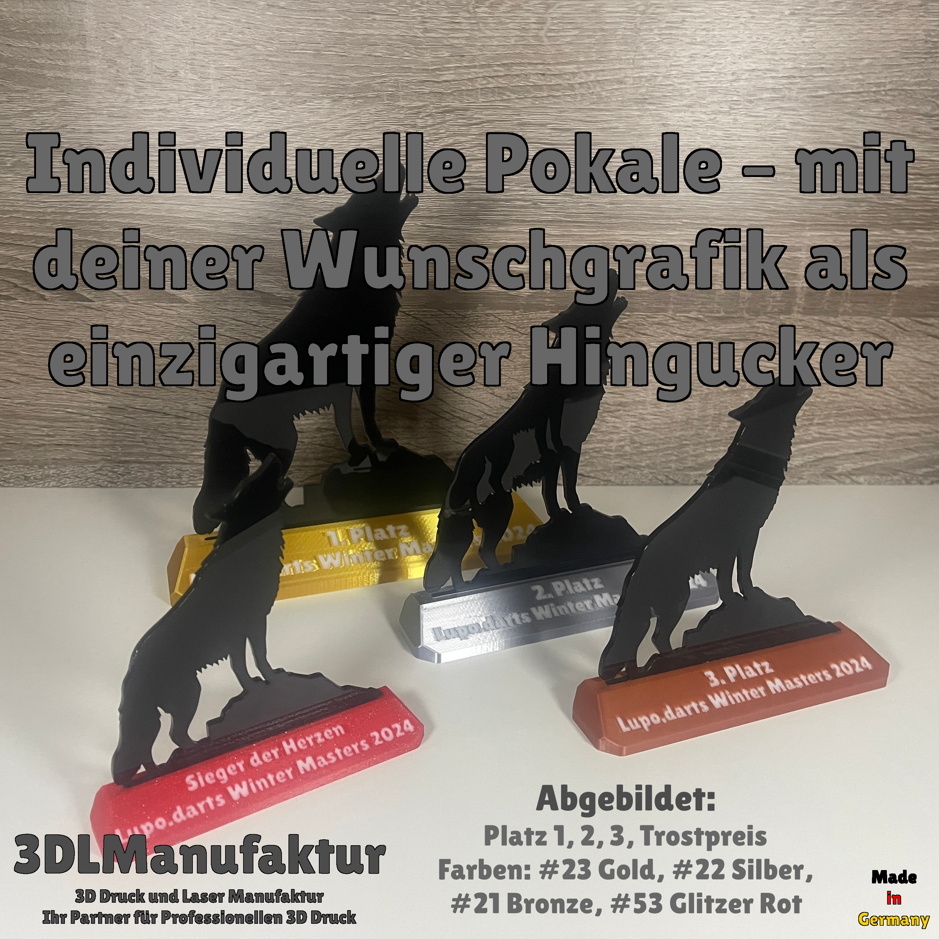 Ab 10 Euro | Individuelle Pokale – mit deiner Wunschgrafik als einzigartiger Hingucker