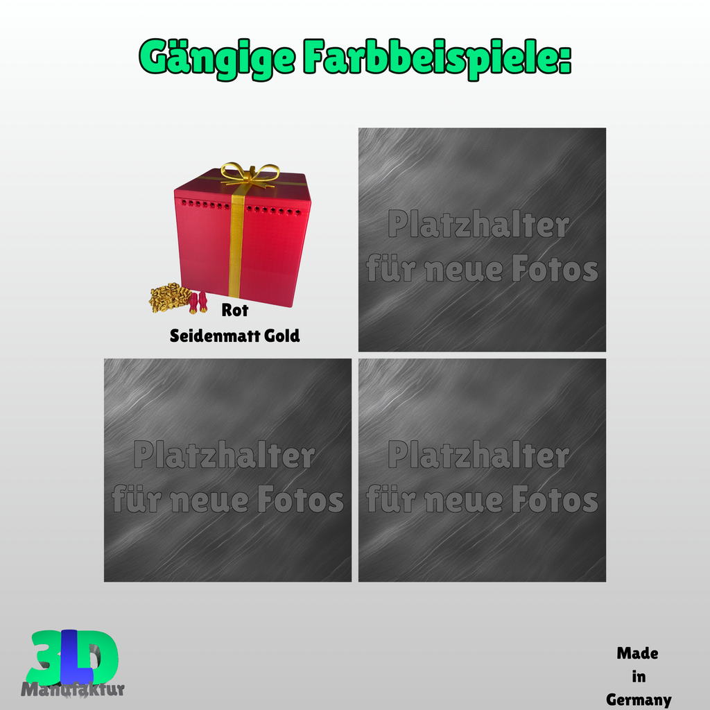 Ab 42,95 Euro | Geschenkbox Große Überraschung mit Drehverschluss und 56 Schrauben - Verriegelbare Aufbewahrungsbox, Schmuckbox & Geschenkverpackung