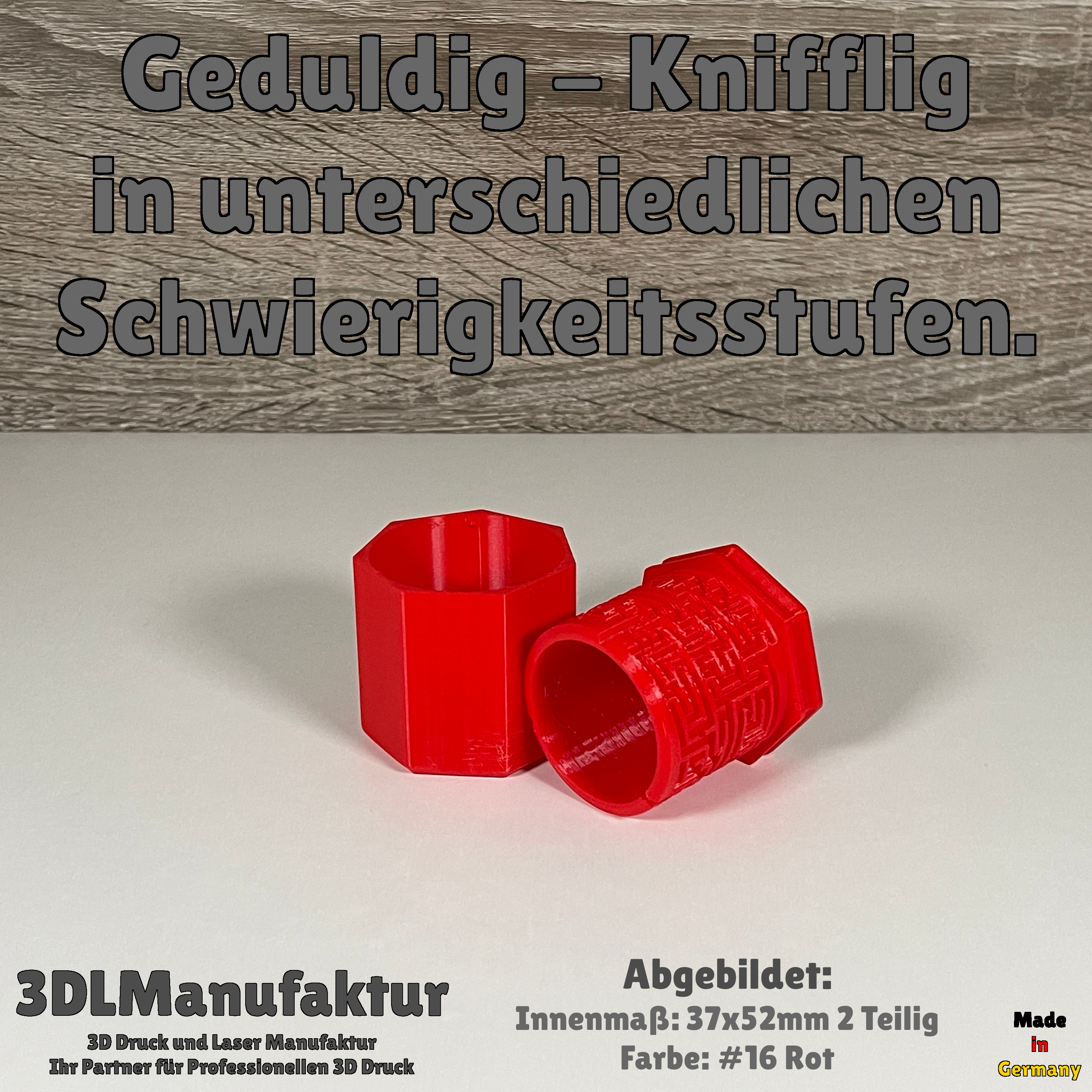 Ab 8,95 Euro | Der ultimative Labyrinth-Spaß: 3D-gedrucktes Labyrinth mit anpassbaren Schwierigkeitsgraden