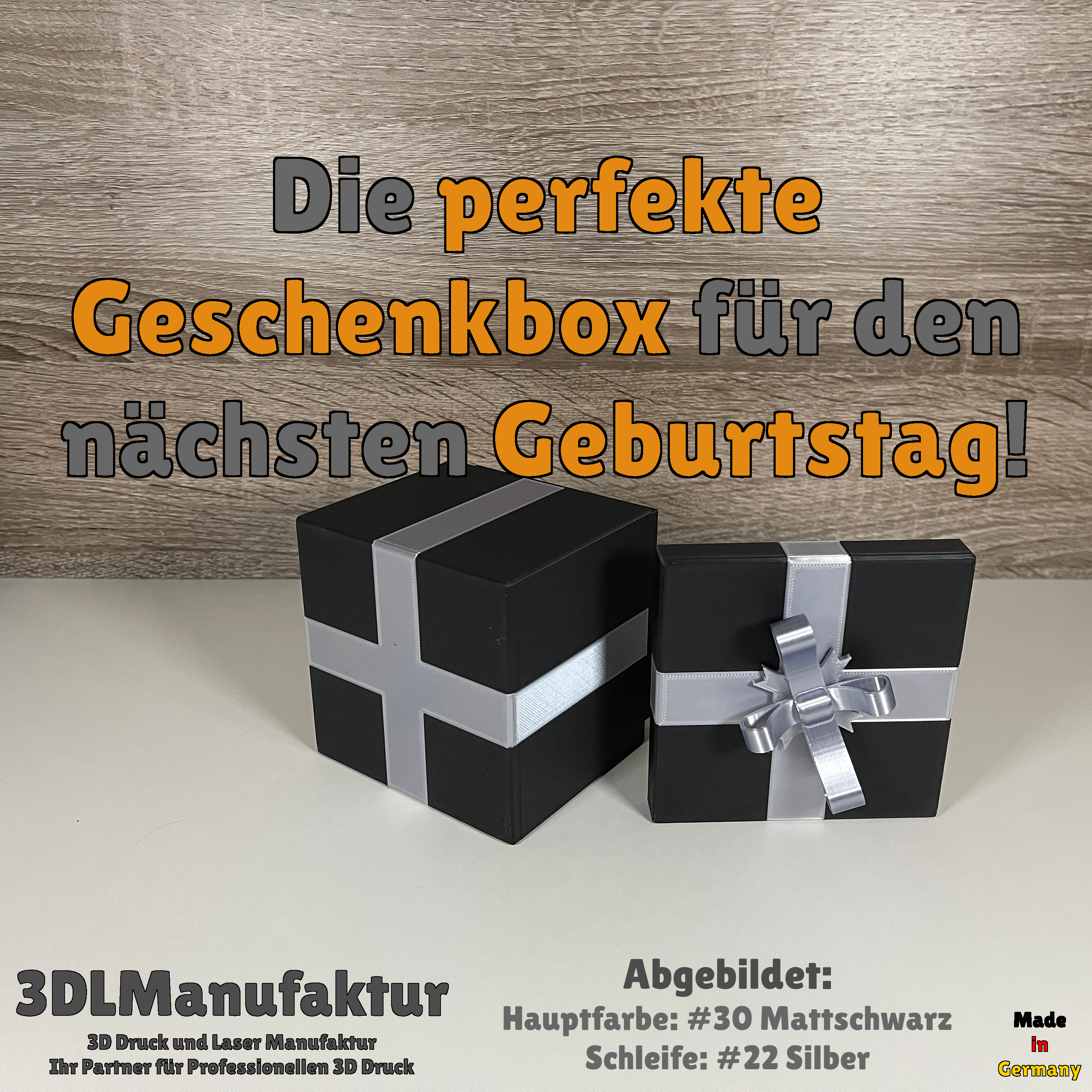 Geschenkbox mit Drehverriegelung - sichere Aufbewahrung, edles Design, Geschenkidee für Geburtstag, Hochzeit, Jubiläum