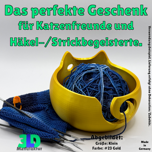 Ab 15,95 Euro | Katzengarnschale - stilvolle Garnhalterung für Katzenliebhaber und Strickfans, handgemacht und einzigartig!
