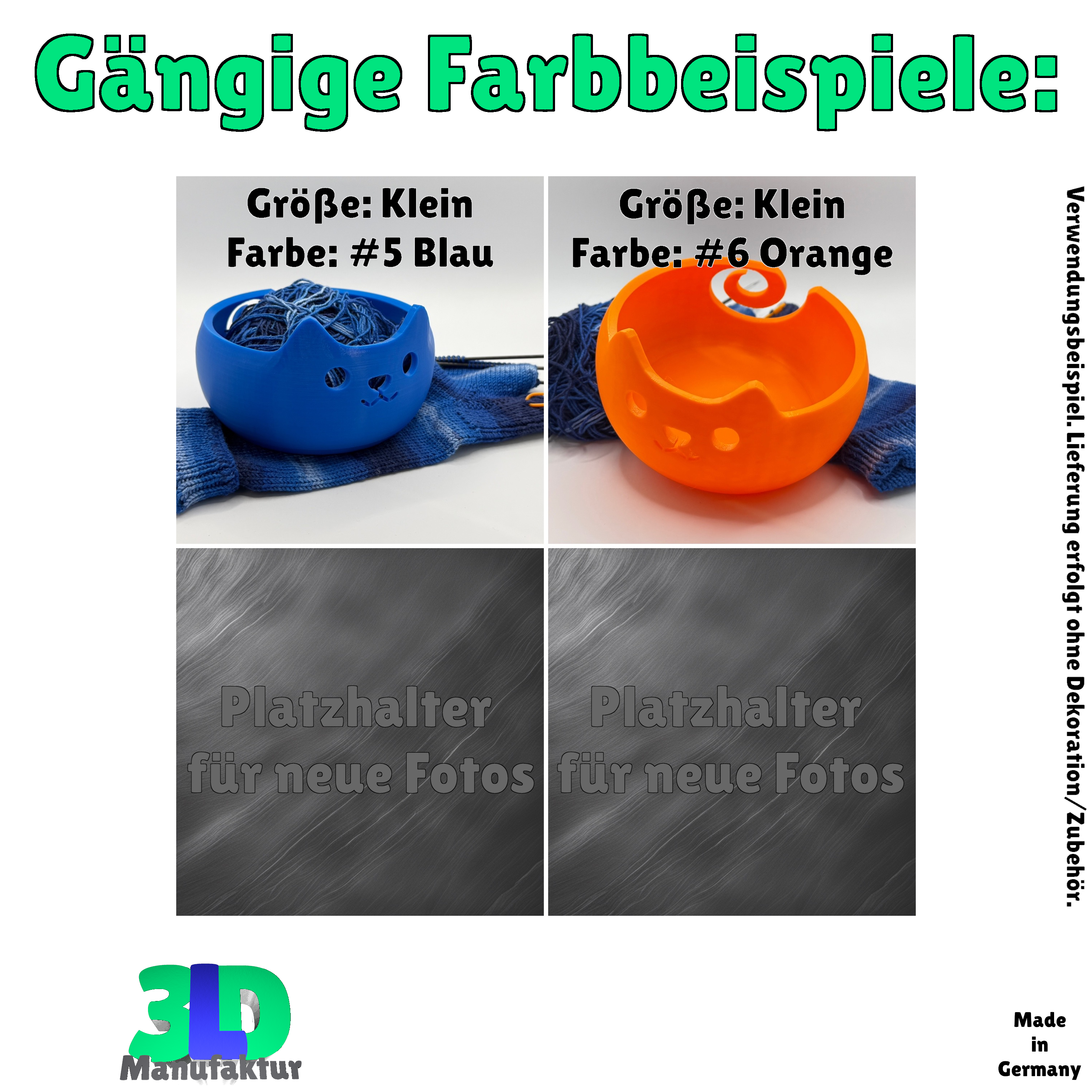 Ab 15,95 Euro | Katzengarnschale - stilvolle Garnhalterung für Katzenliebhaber und Strickfans, handgemacht und einzigartig!