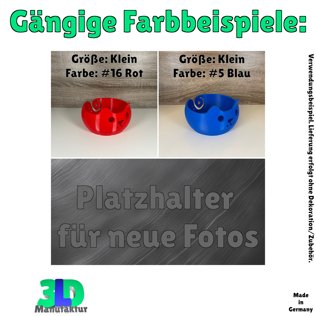 Ab 15,95 Euro | Katzengarnschale mit Knickohr - Strickkatze, Garnhalter für Wolle, Handarbeit Zubehör, Geschenk für Katzenfreunde