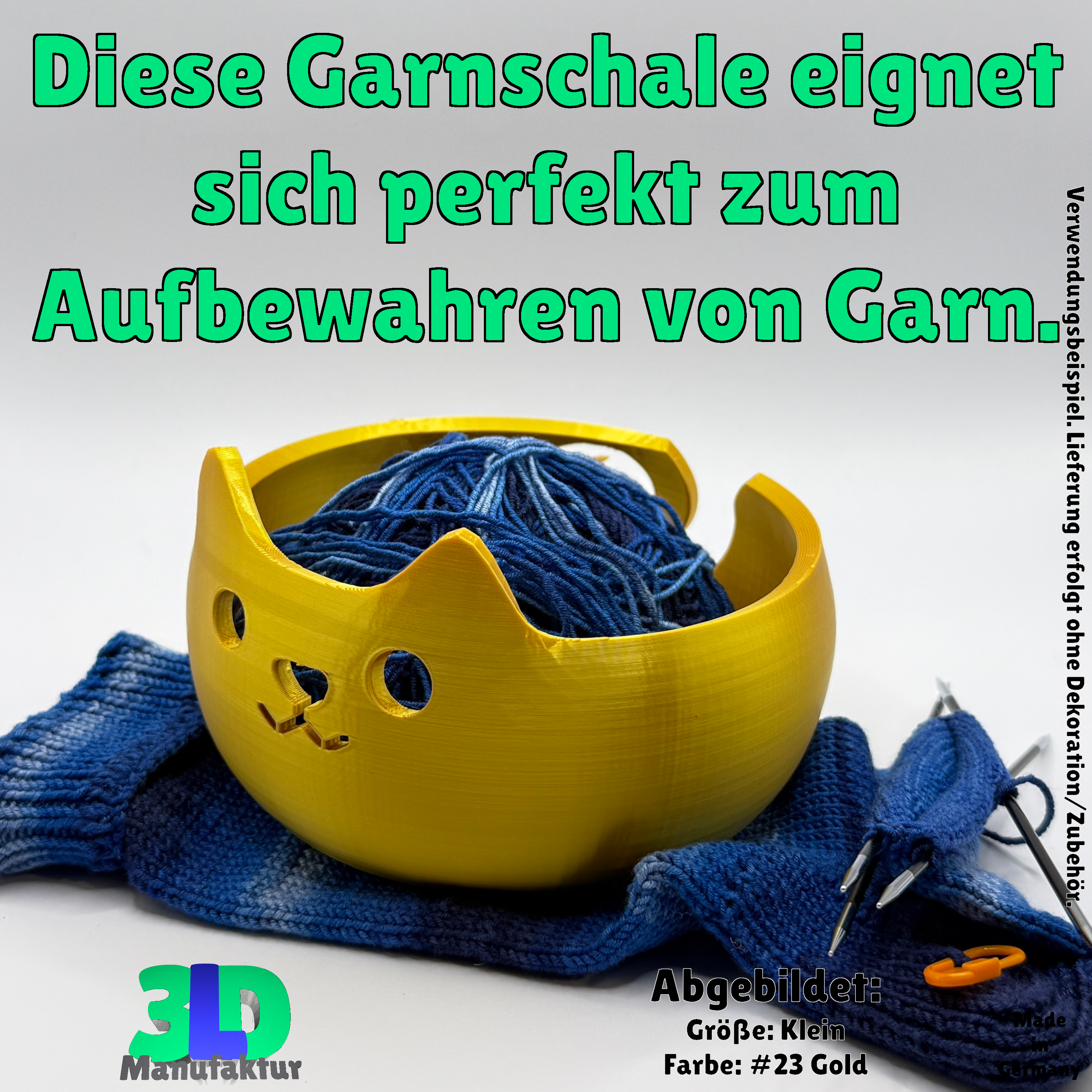 Ab 15,95 Euro | Katzengarnschale - stilvolle Garnhalterung für Katzenliebhaber und Strickfans, handgemacht und einzigartig!