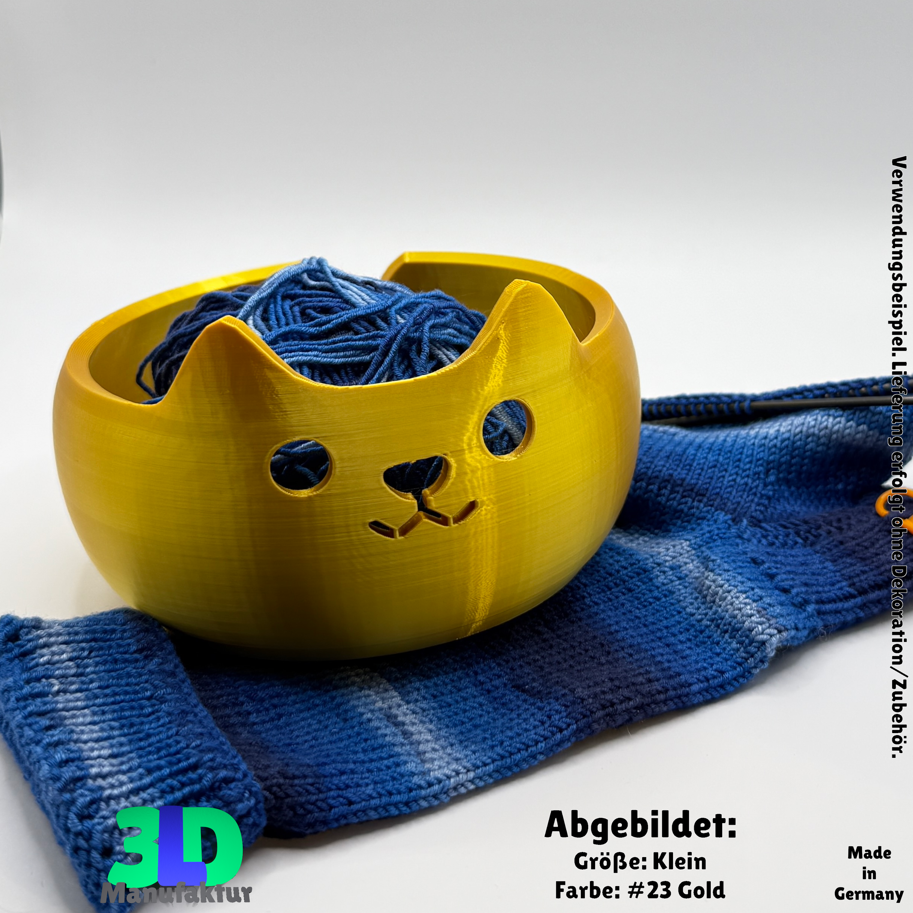 Ab 15,95 Euro | Katzengarnschale - stilvolle Garnhalterung für Katzenliebhaber und Strickfans, handgemacht und einzigartig!