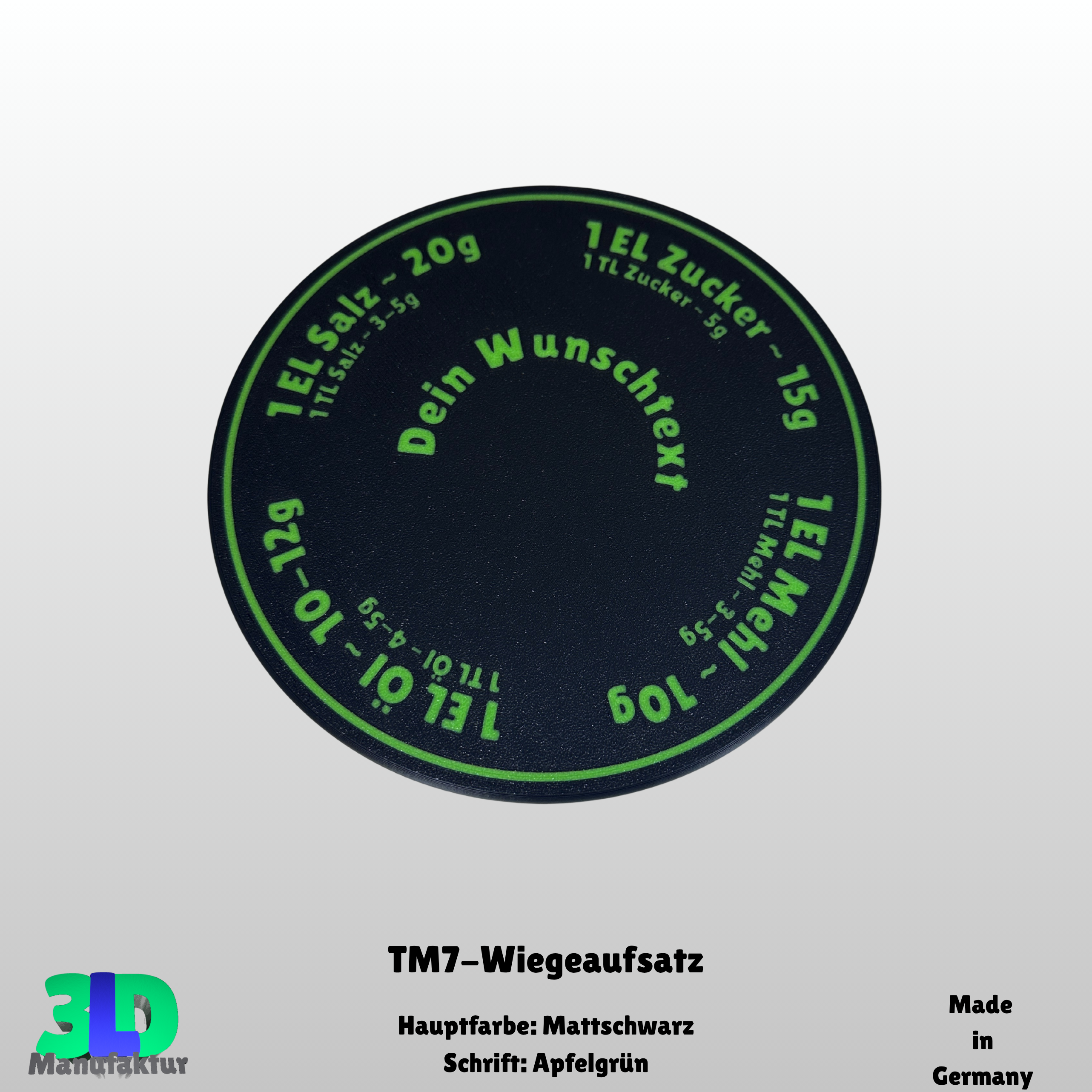 Thermomix TM7 Waagenaufsatz – Zubehör zum Wiegen ohne Topf – 3D-Druck Platte – Küchenhelfer – Geschenk für Thermomix-Fans und Kochliebhaber
