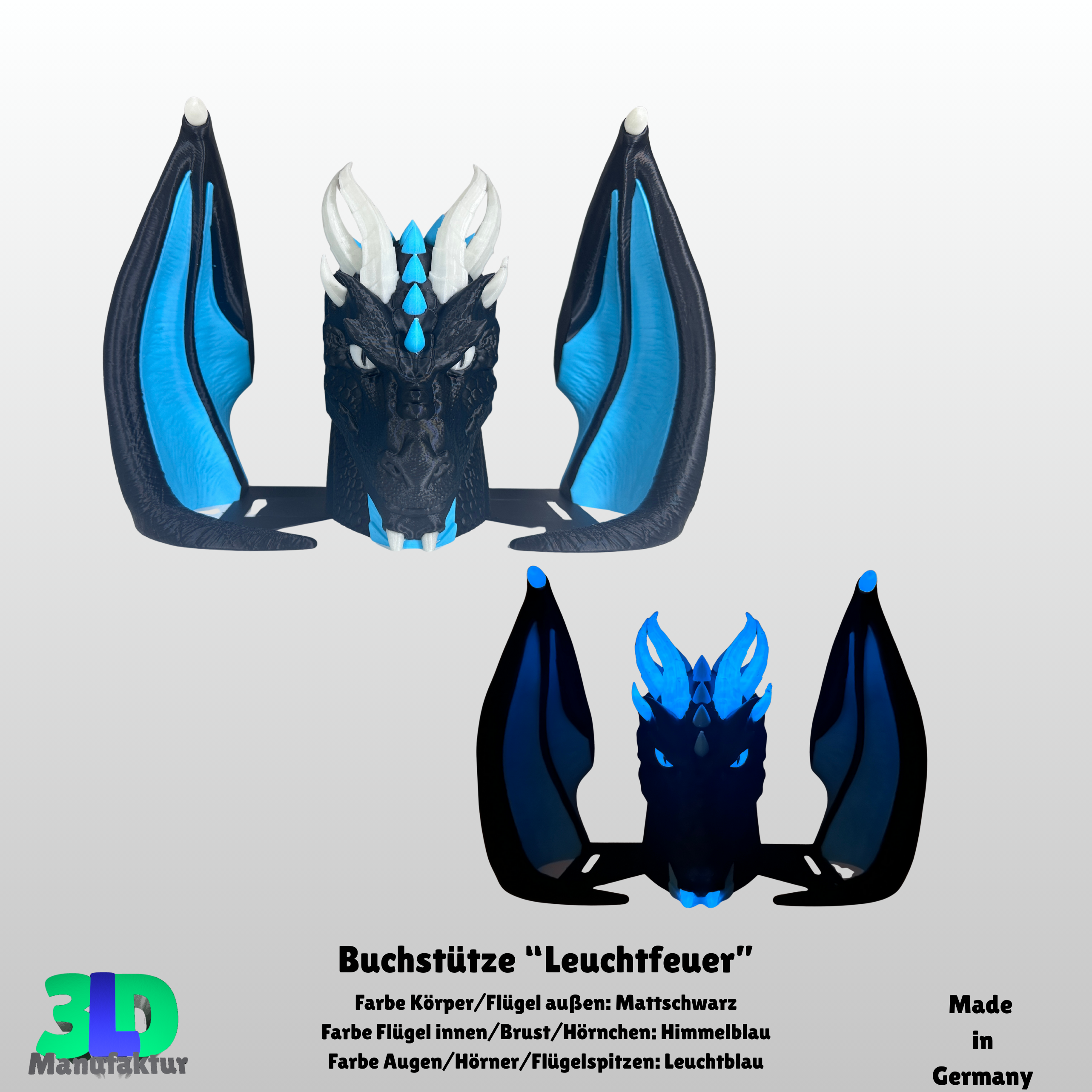 Ab 24,95 Euro | Buchstütze Drache Leuchtfeuer - Geschenkidee für: Empyrean Series Fourth Wing Iron Flame Onyx Storm