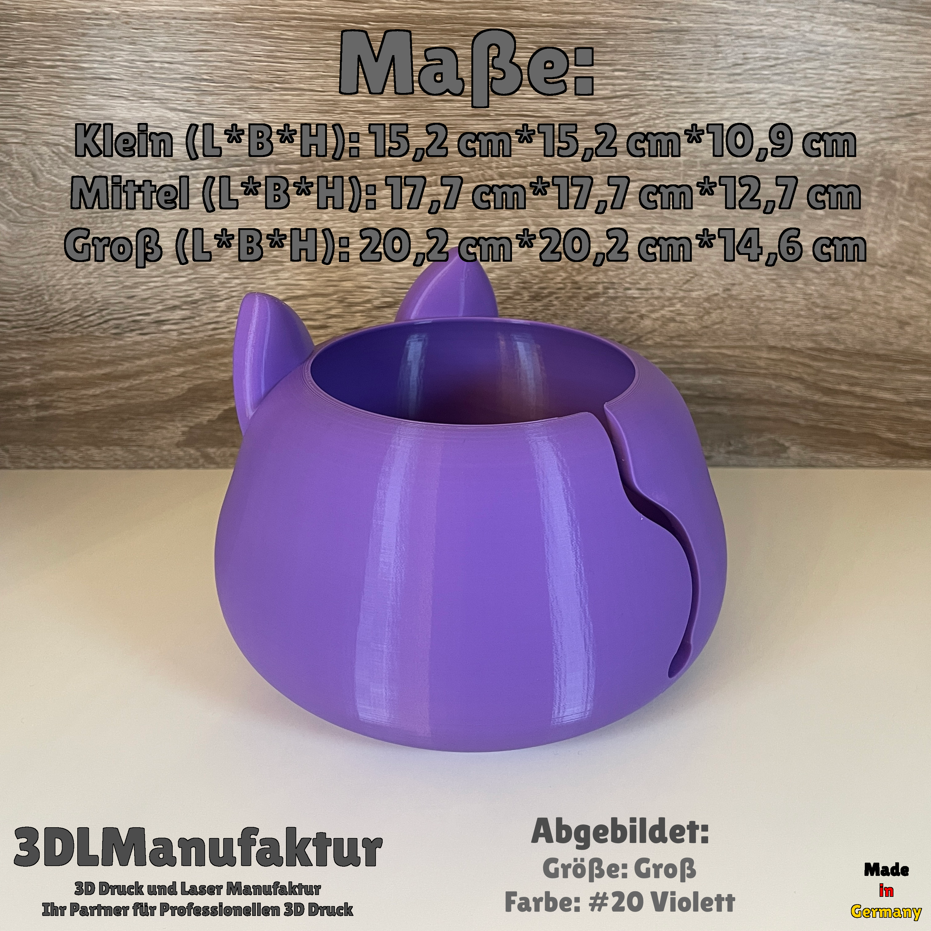 Ab 19,95Euro | Kreative Handarbeit mit Stil: 3D-gedruckte Katzen Garnschale für Katzenliebhaber