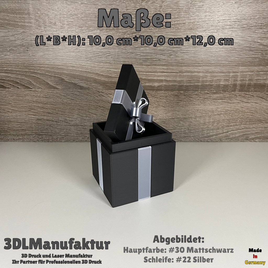 Geschenkbox mit Drehverriegelung - sichere Aufbewahrung, edles Design, Geschenkidee für Geburtstag, Hochzeit, Jubiläum