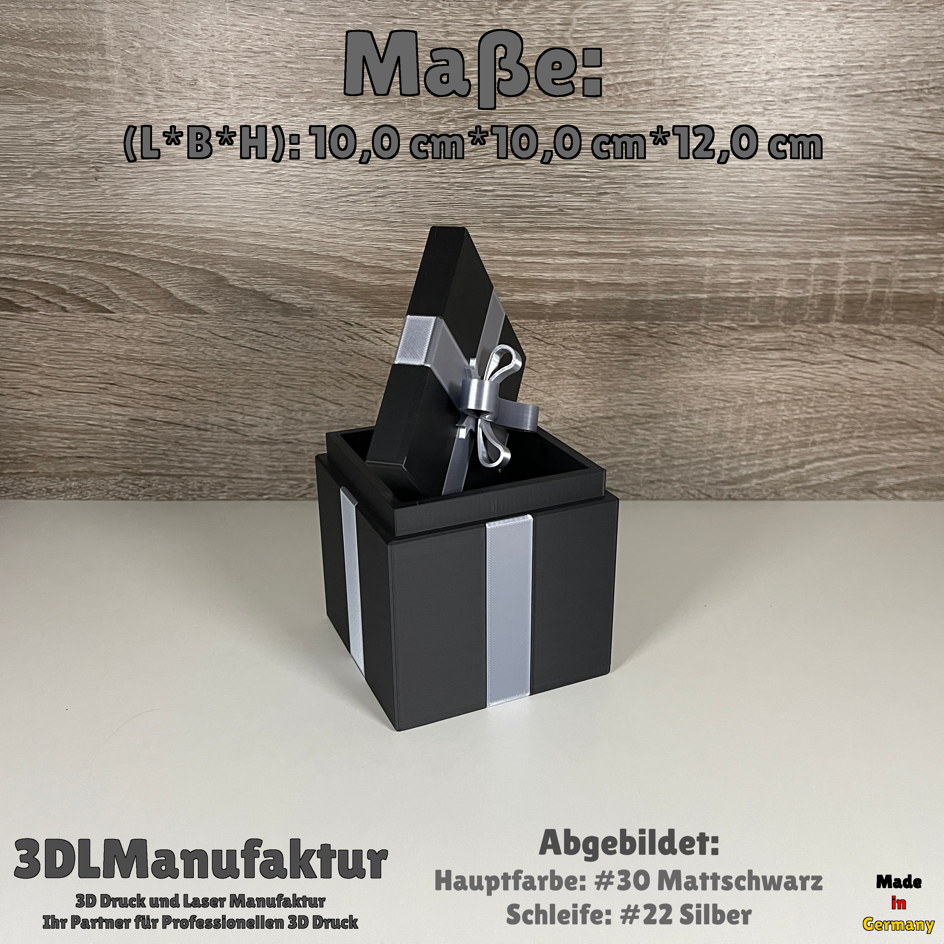 Geschenkbox mit Drehverriegelung - sichere Aufbewahrung, edles Design, Geschenkidee für Geburtstag, Hochzeit, Jubiläum