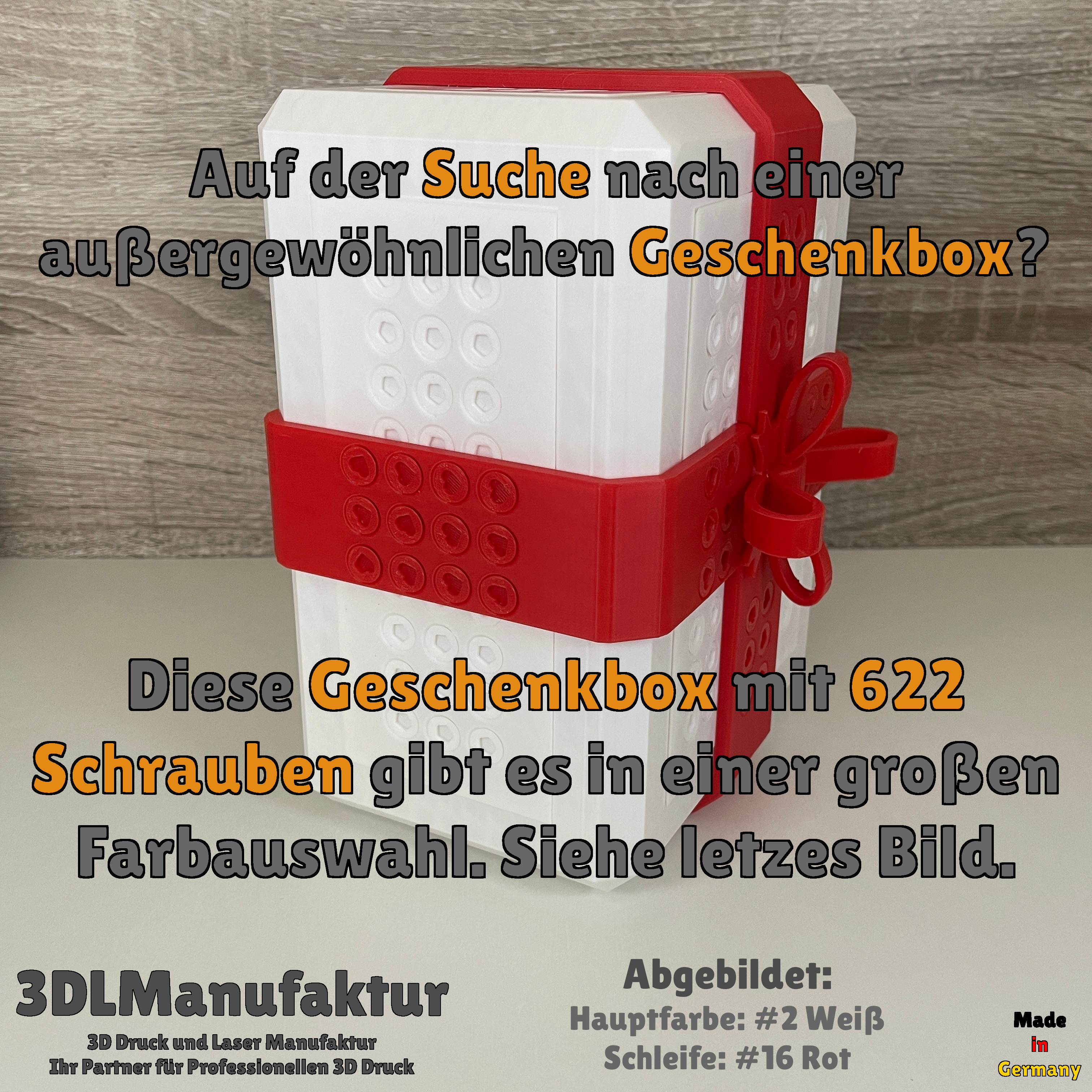 Lästige Geschenkbox mit 622 Schrauben und 2 Schraubendrehern | Arschlochbox | Geschenkidee | Ärgern | Nervige Verpackung