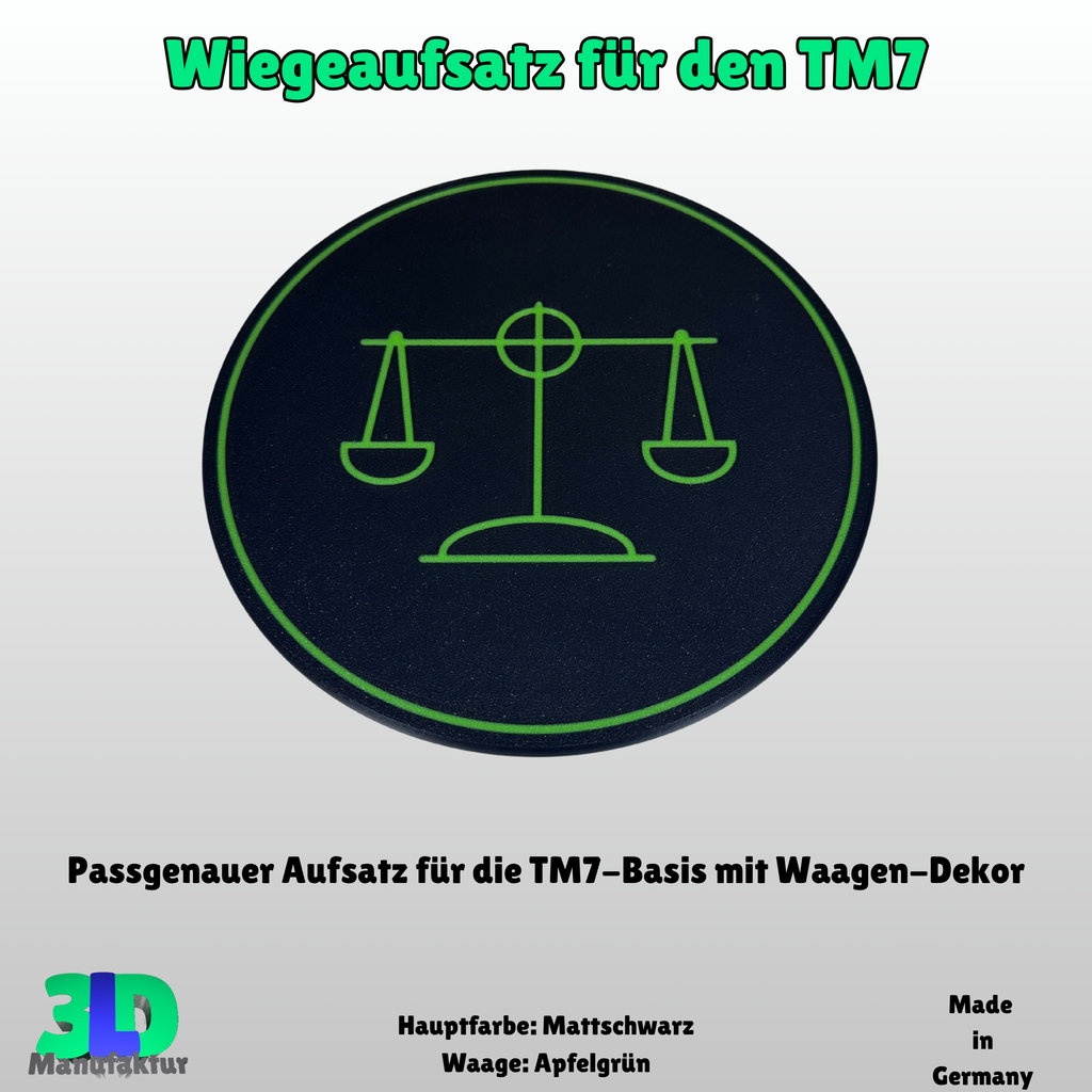 Thermomix TM7 Waagenaufsatz – Zubehör zum Wiegen ohne Topf – 3D-Druck Platte – Küchenhelfer – Geschenk für Thermomix-Fans und Kochliebhaber