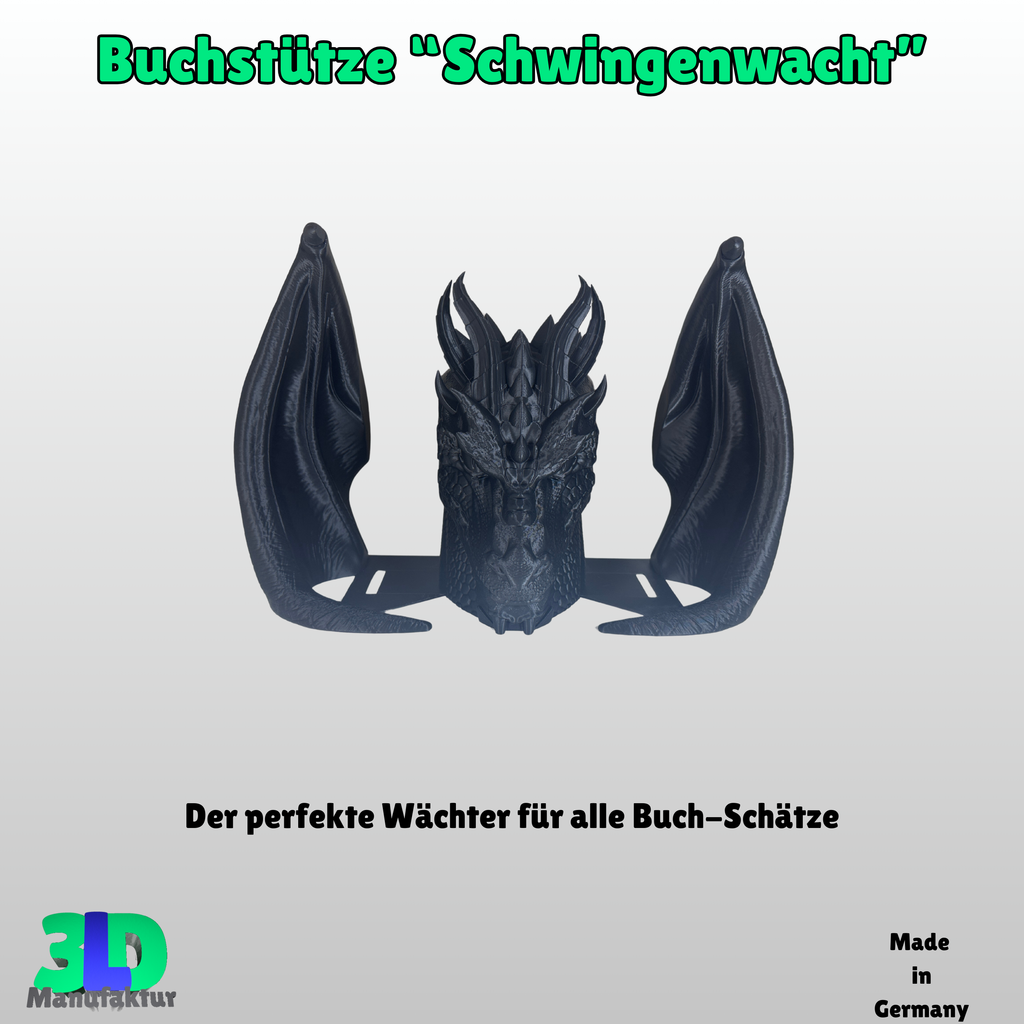 Ab 19,95 Euro | Buchstütze Drache Schwingenwacht - Geschenkidee für: Empyrean Series Fourth Wing Iron Flame Onyx Storm