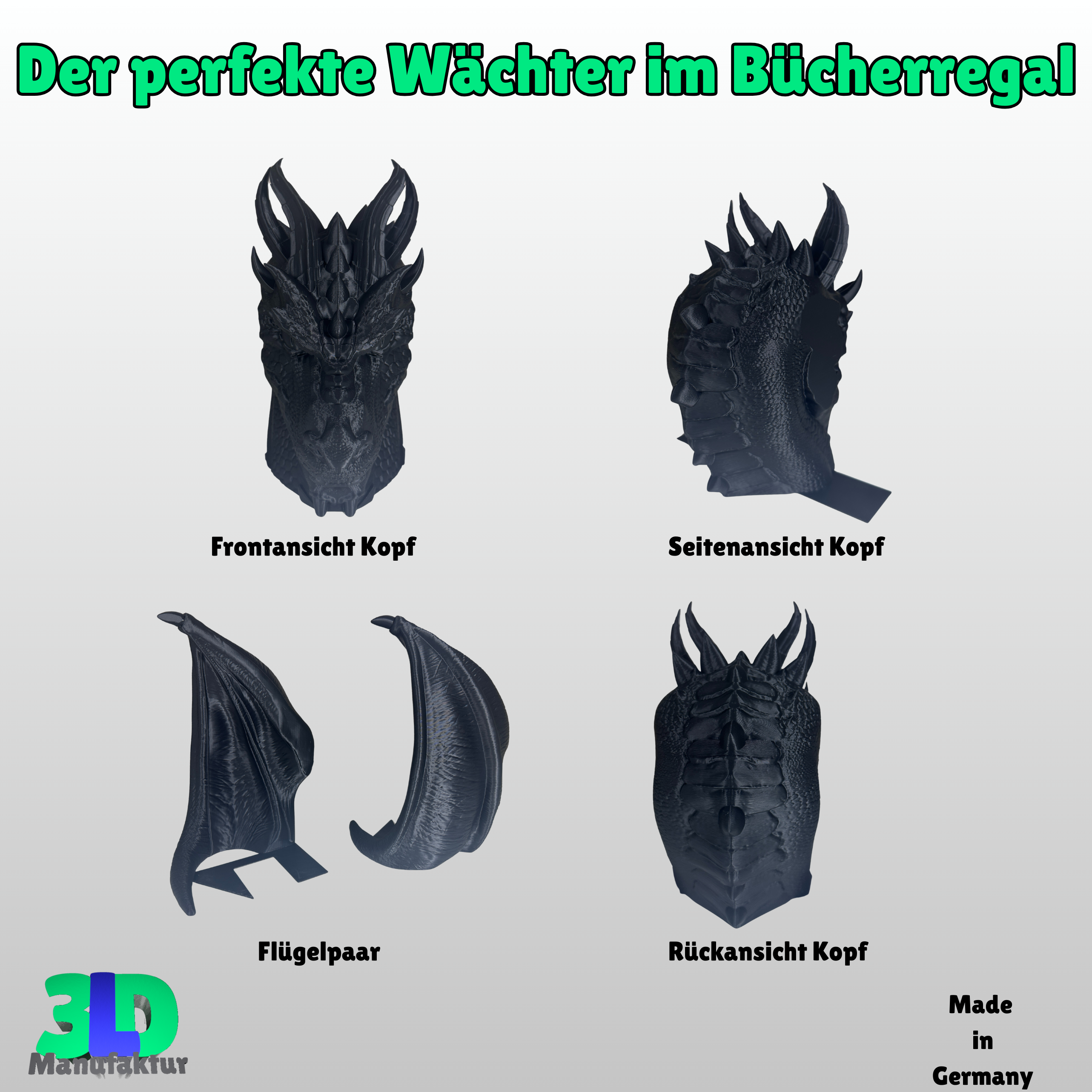Ab 19,95 Euro | Buchstütze Drache Schwingenwacht - Geschenkidee für: Empyrean Series Fourth Wing Iron Flame Onyx Storm