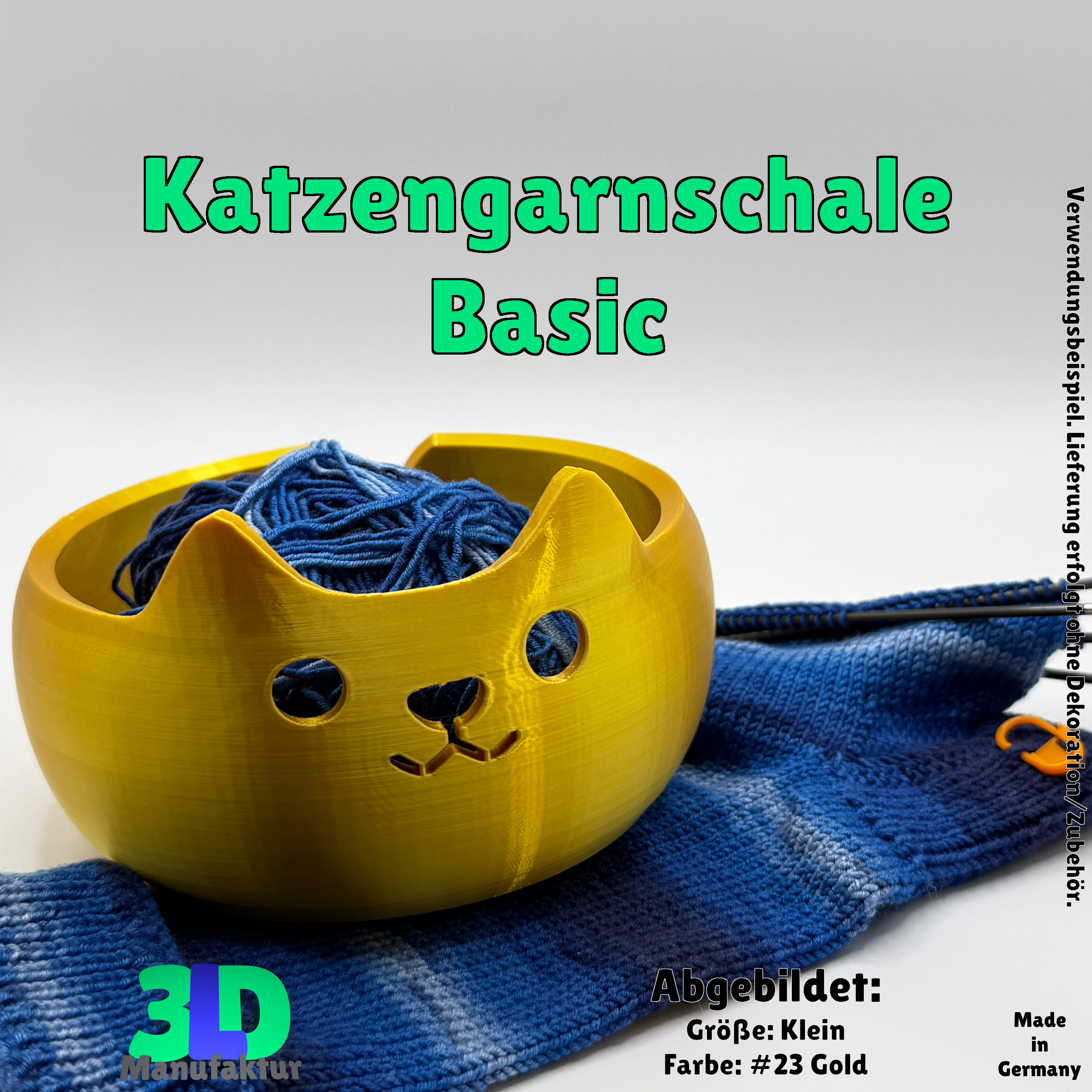 Ab 15,95 Euro | Katzengarnschale - stilvolle Garnhalterung für Katzenliebhaber und Strickfans, handgemacht und einzigartig!