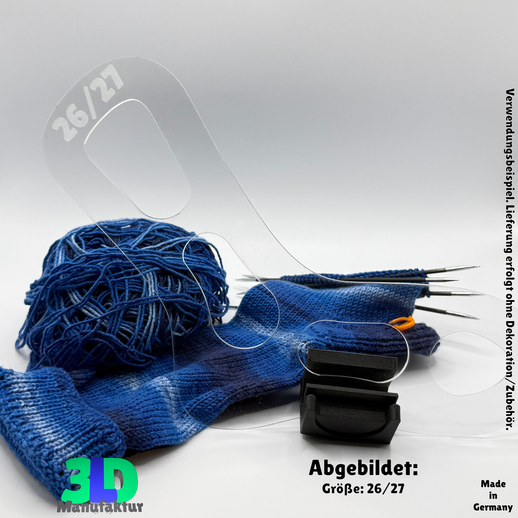 Ab 8,45 Euro: Sockenspanner Acryl – Sockenbretter Strickhilfe zum Stricken, Spannen & Trocknen