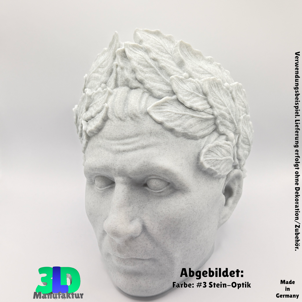 Julius Cäsar Kopfhörerständer – Römische Büste Design Headphone Stand | Schreibtisch Deko Geschenk Idee