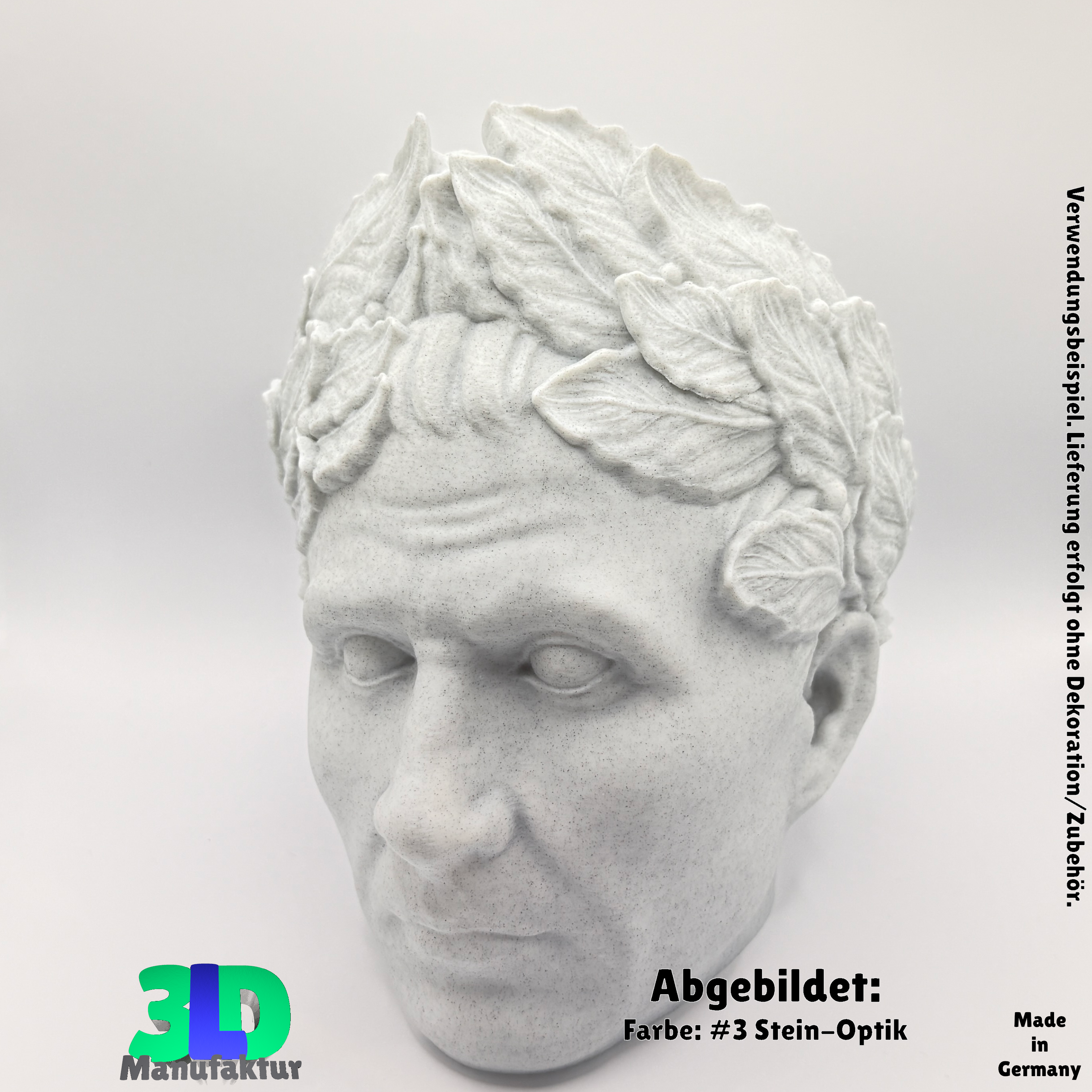 Julius Cäsar Kopfhörerständer – Römische Büste Design Headphone Stand | Schreibtisch Deko Geschenk Idee