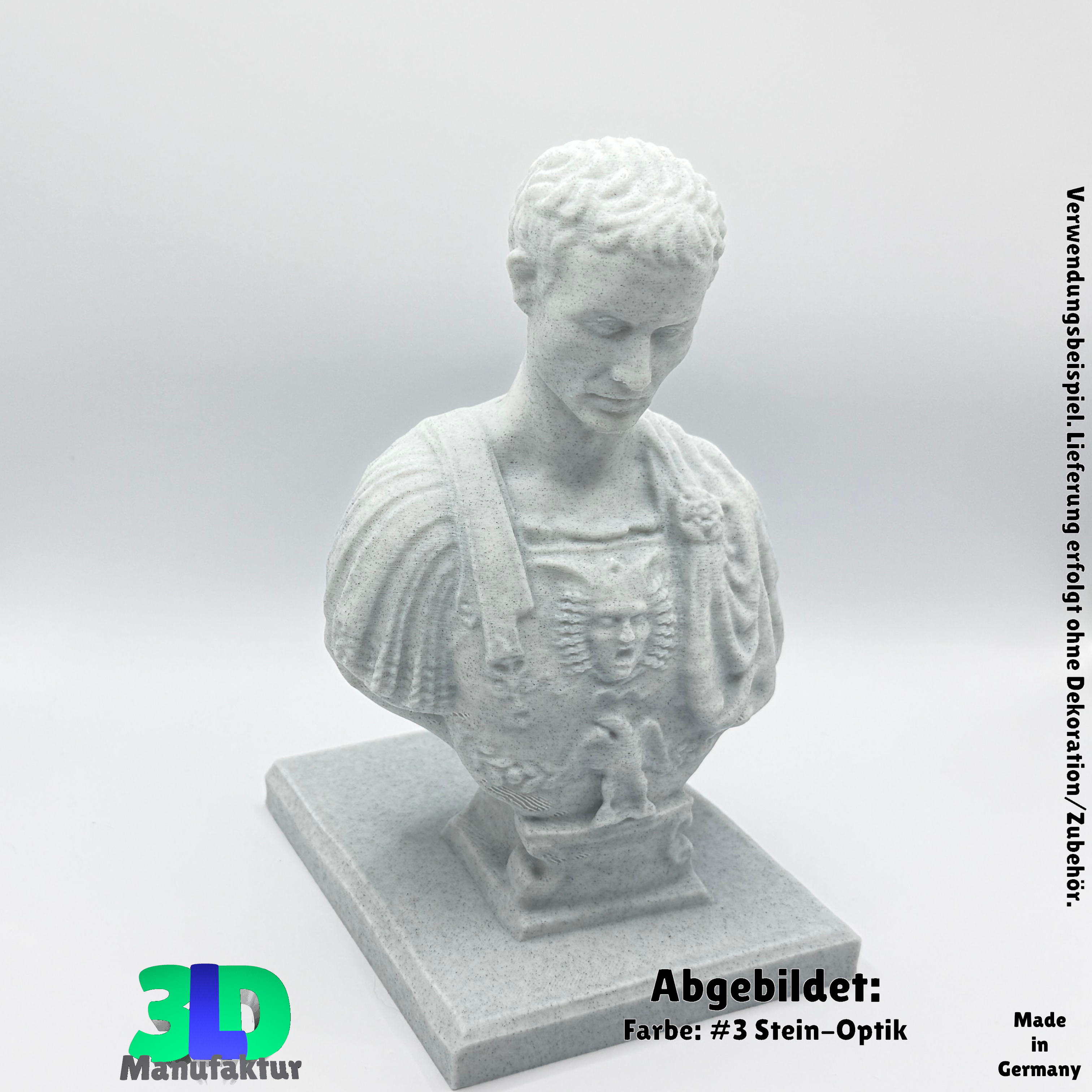 Julius Cäsar - Augustus - Stiftehalter - Büste im antiken Design, Schreibtisch Organizer, Stifte Halter, Geschenkidee