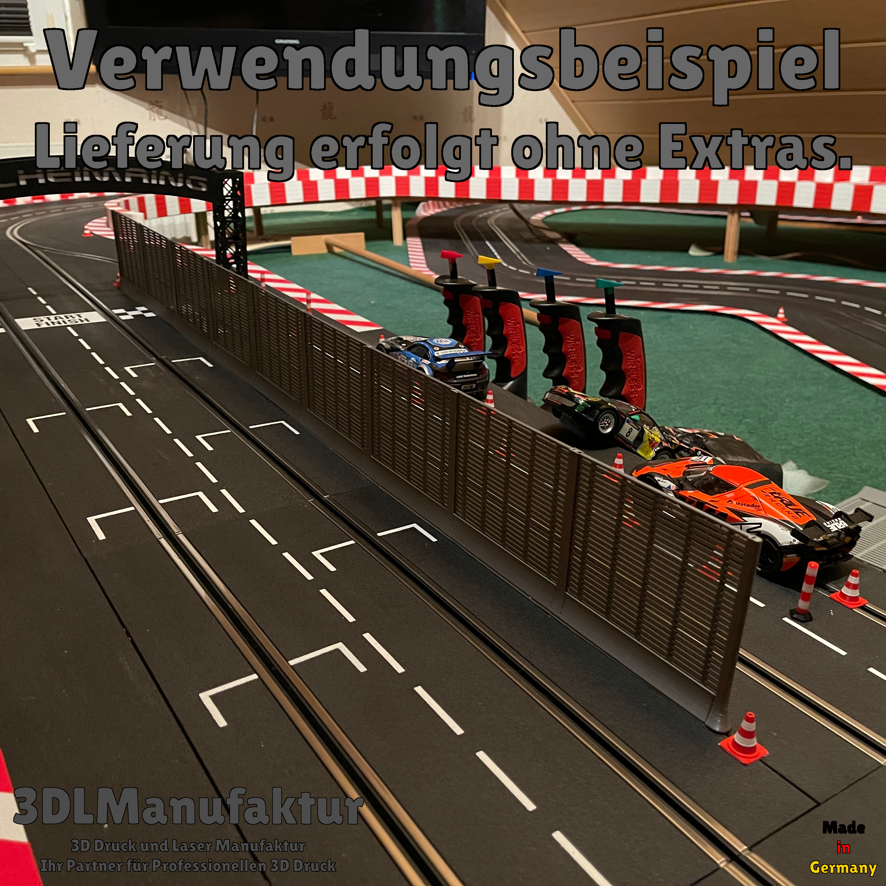 Slotcar | Carrera 124 132 | Boxengassen Zaun