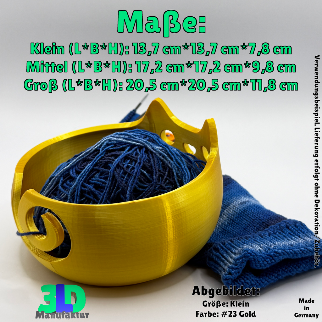 Ab 15,95 Euro | Katzengarnschale - stilvolle Garnhalterung für Katzenliebhaber und Strickfans, handgemacht und einzigartig!