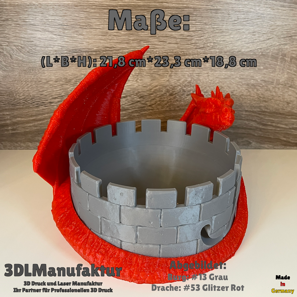 Drachengarnschale für Drachenliebhaber | Drache der Burg Schützt