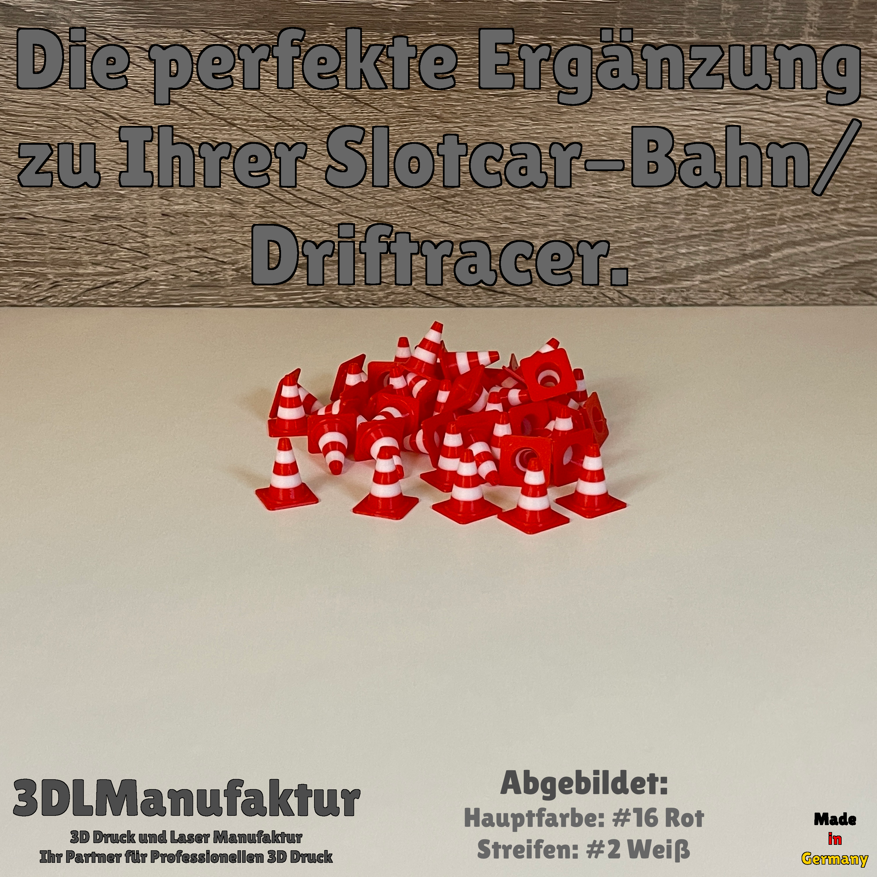 Slotcar | Carrera Digital 124 132 | Drift Racer | 50 Pylonen