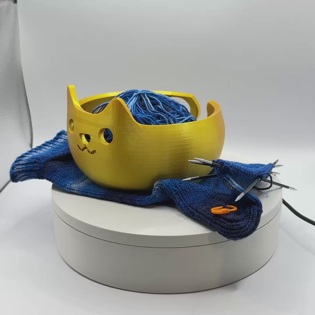 Ab 15,95 Euro | Katzengarnschale - stilvolle Garnhalterung für Katzenliebhaber und Strickfans, handgemacht und einzigartig!